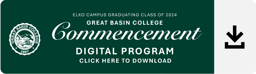 Picture of the Elko Campus, GBC logo graphic, graduation program information.