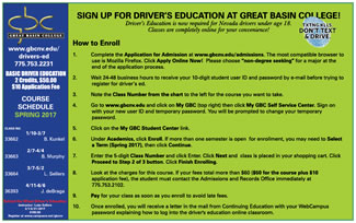 Drivers Education, How to Enroll... Drivers Education Poster graphic