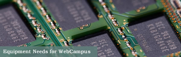 Distance Education Equipment page title graphic.