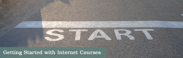 Distance Education Getting Started page title graphic.