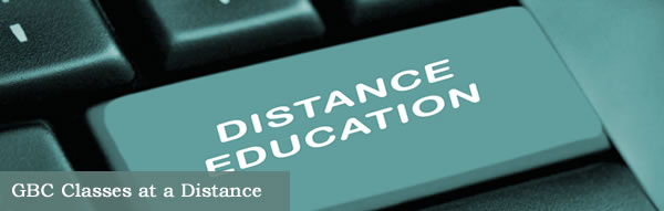 Distance Education page title graphic.