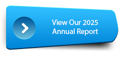 White letters on a blue background button image, View our 2025 Annual Report