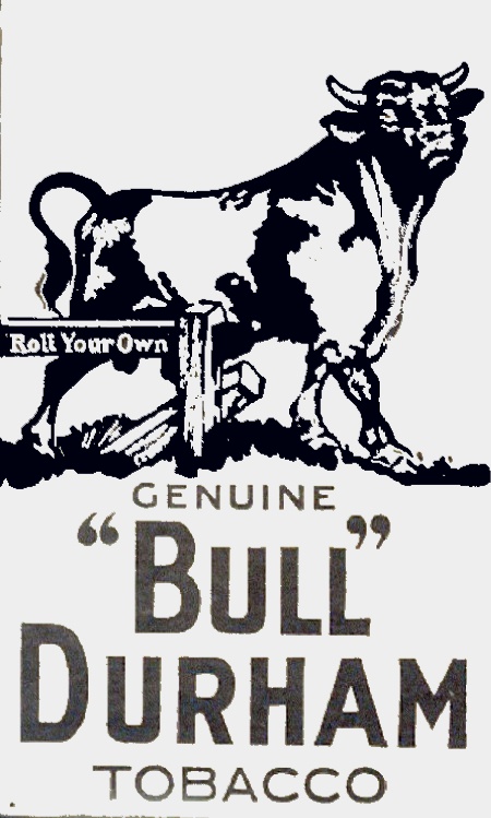 Bull Durham Tobacco ad.