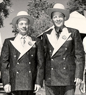 Elko Mayor Dave Dotta and Bing Crosby.