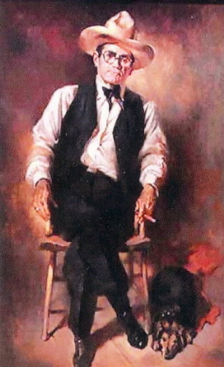 Painting of Robert "Doby Doc" Caudill.