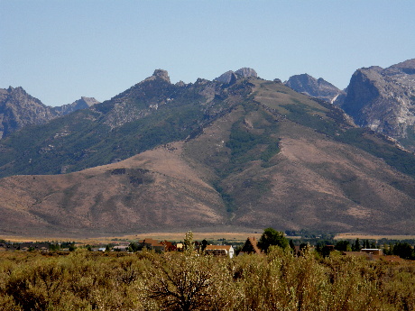 Ruby Mountains from Spring Creek.