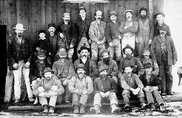 A group of men in Tuscarora, Nevada.