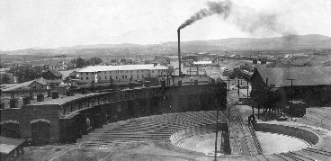 Carlin roundhouse and railroad car shops.