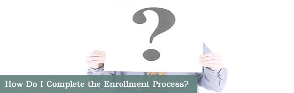 Completing the enrollment process.