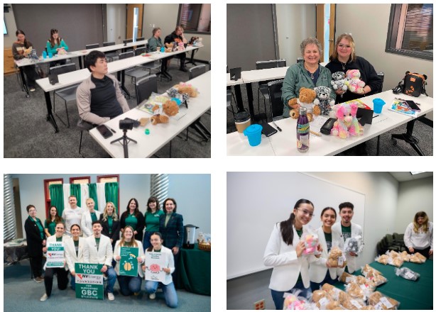 Orla and GBC members pose for a donation photo.