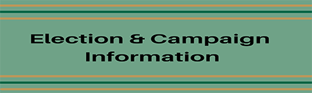 SGA Election and Campaign Information graphic.